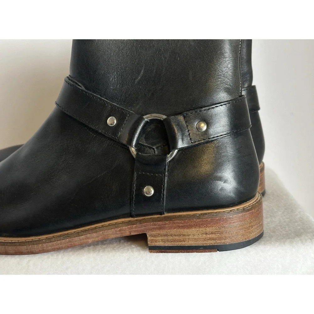 Vintage Foundry Co Men's Wyatt Chelsea Harness Black Boots Sz US 10 EU 43 VF1193